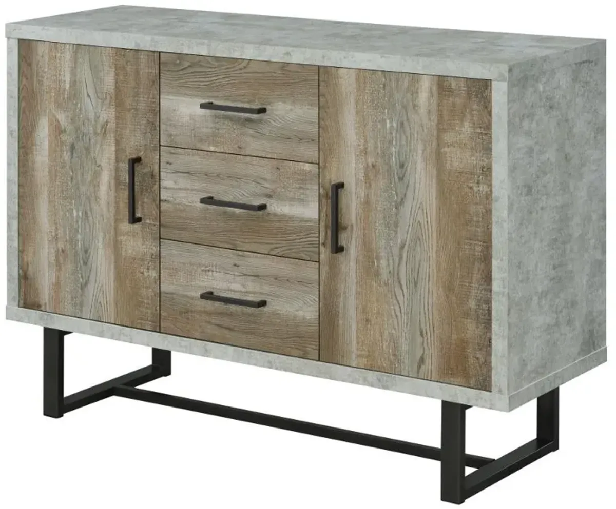 Abelardo - 3-Drawer Engineered Wood Cabinet - Weathered Oak