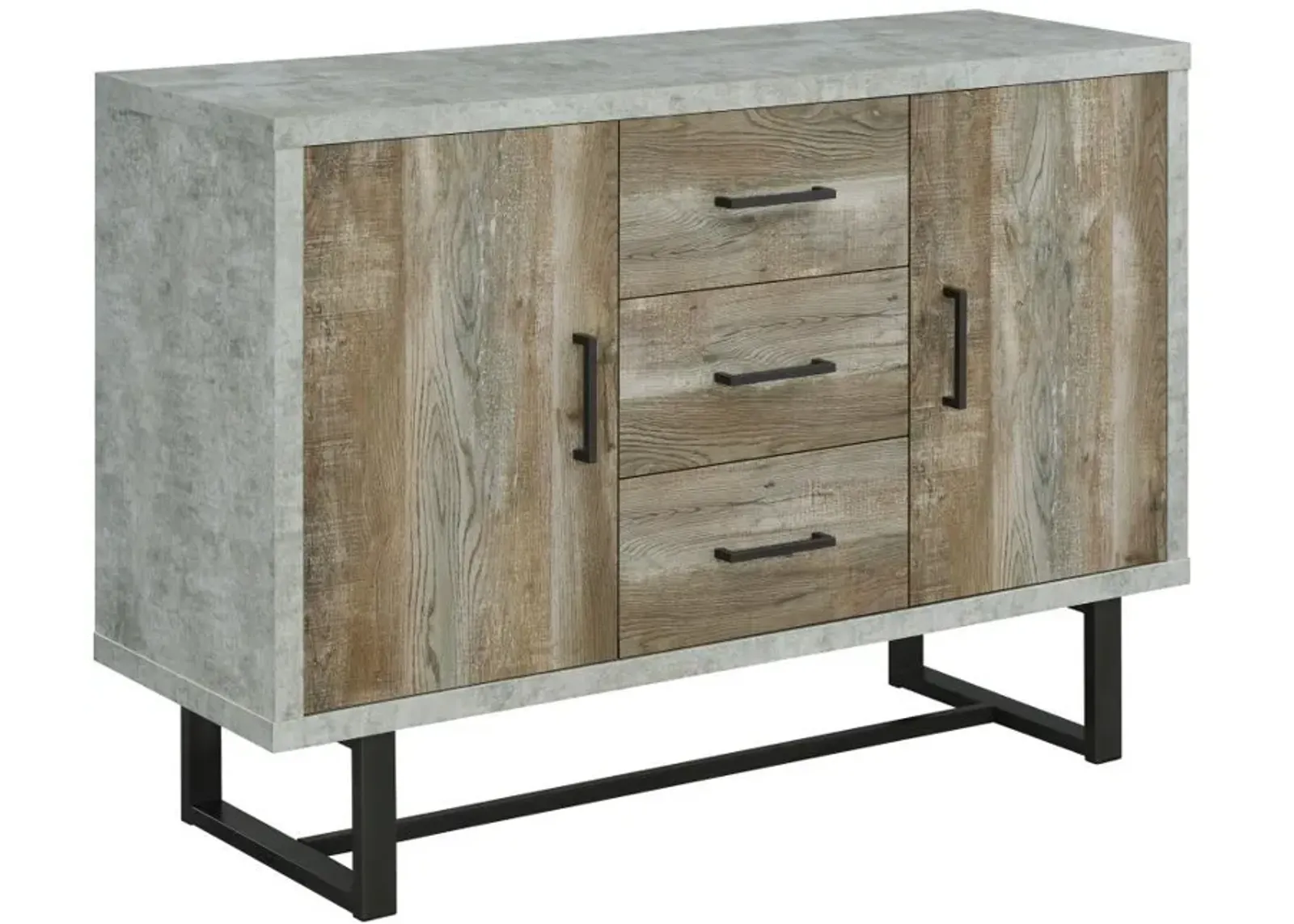 Abelardo - 3-Drawer Engineered Wood Cabinet - Weathered Oak