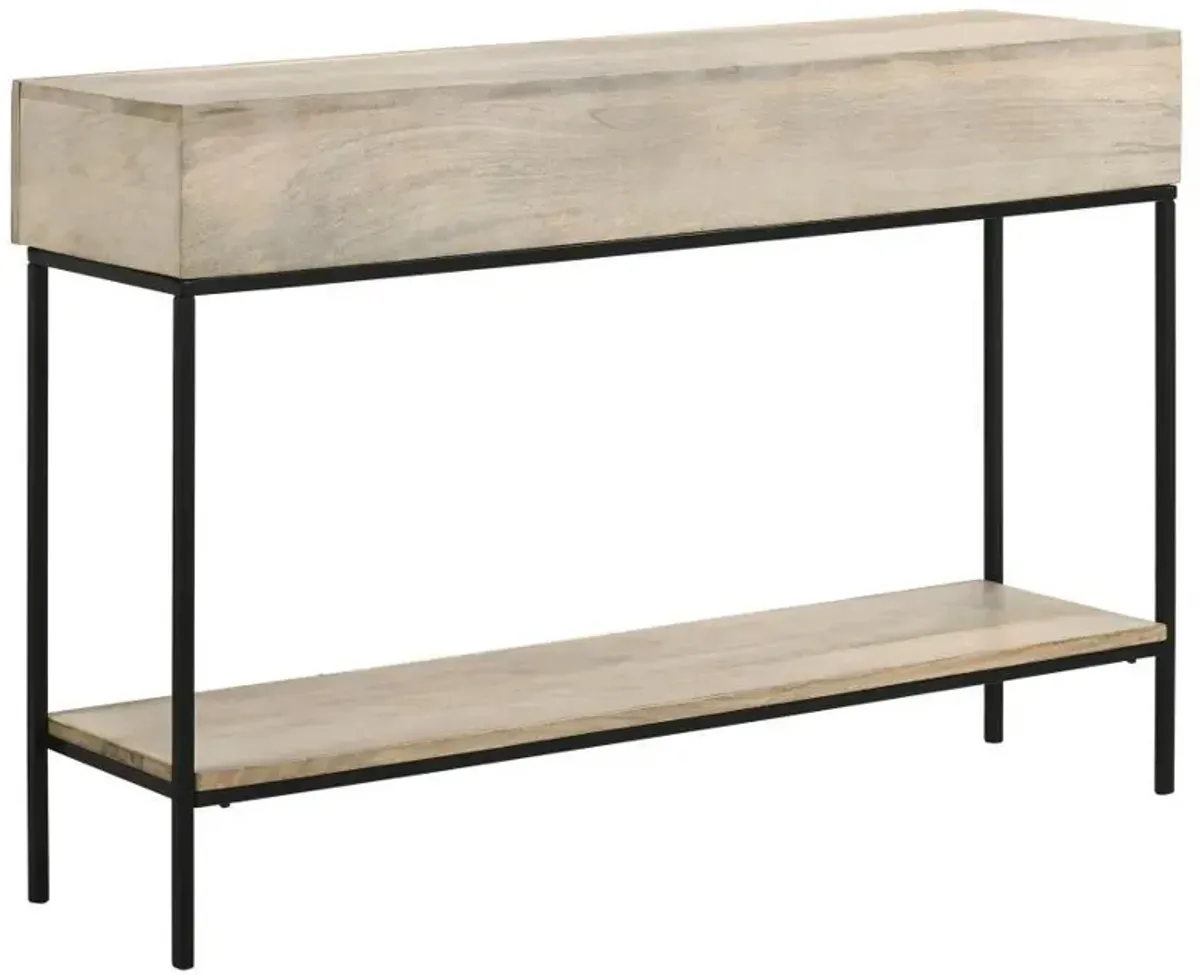 Rubeus - 2-Drawer Wood Entryway Console Table - White Washed