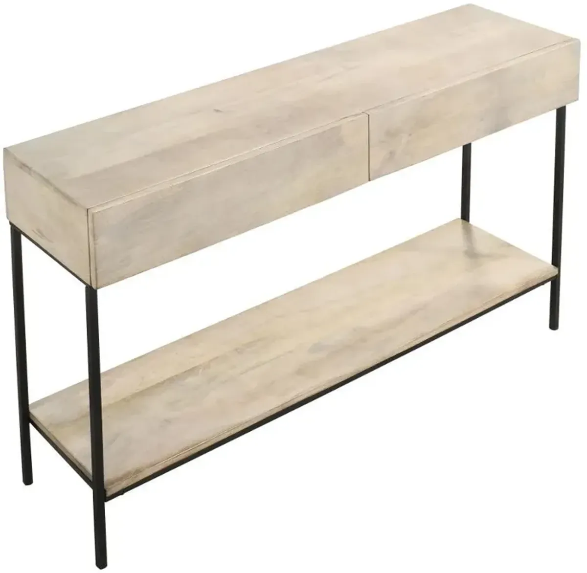 Rubeus - 2-Drawer Wood Entryway Console Table - White Washed