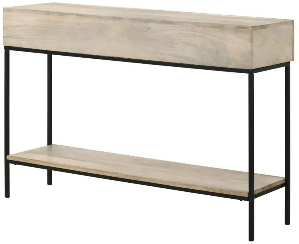 Rubeus - 2-Drawer Wood Entryway Console Table - White Washed