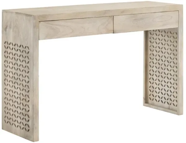 Rickman - 2-Drawer Wood Entryway Console Table - White Washed