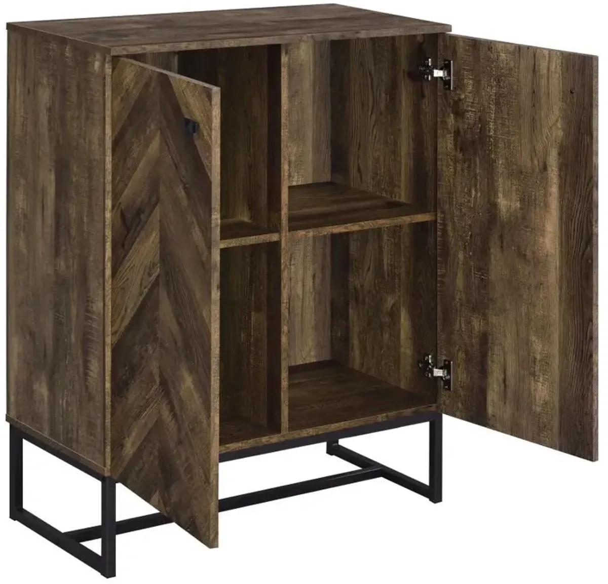 Carolyn - 2 Door Engineered Accent Wood Cabinet - Rustic Oak