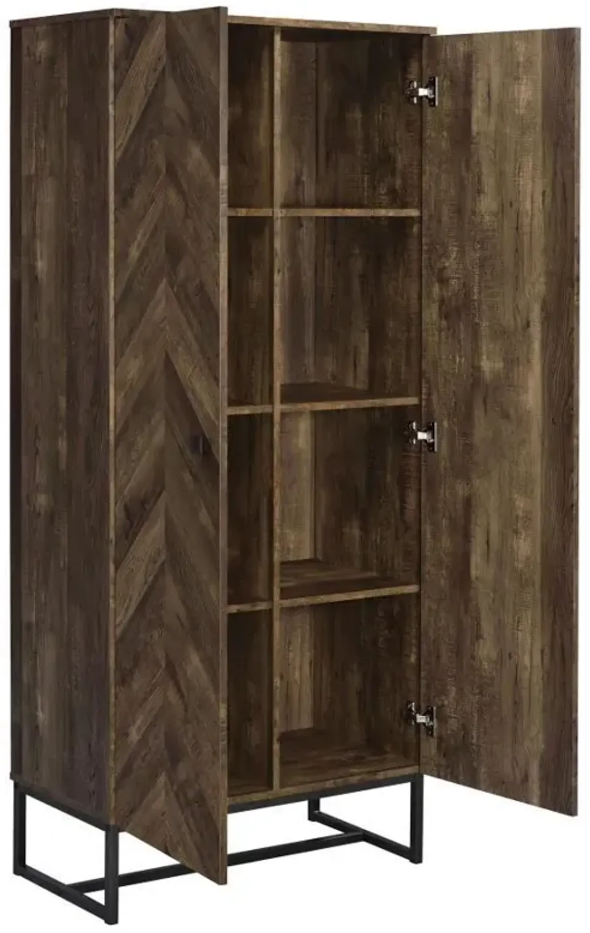 Carolyn - 2 Door Engineered Wood Accent Cabinet - Rustic Oak