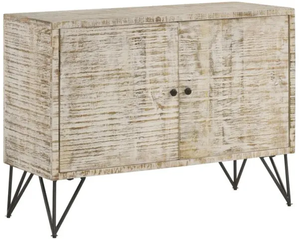 Eileen - 2 Door Wood Storage Accent Cabinet - White Washed