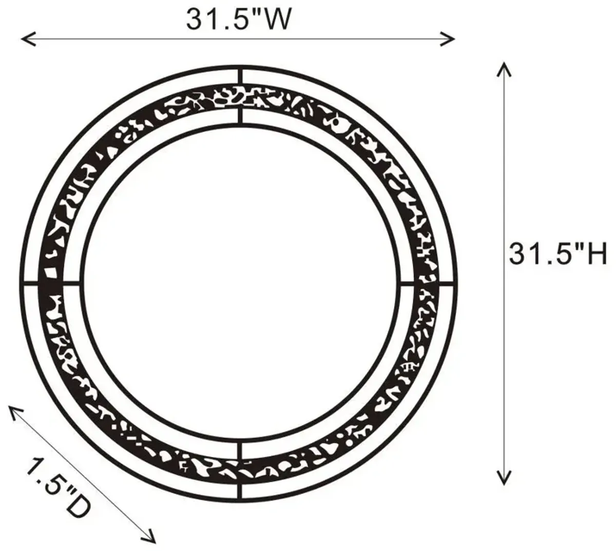 Lixue - Round Wall Mirror LED Lighting - Silver