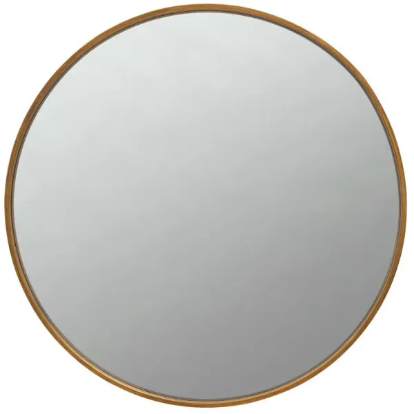 O'Malley - Round Framed Wall Mirror - Brass