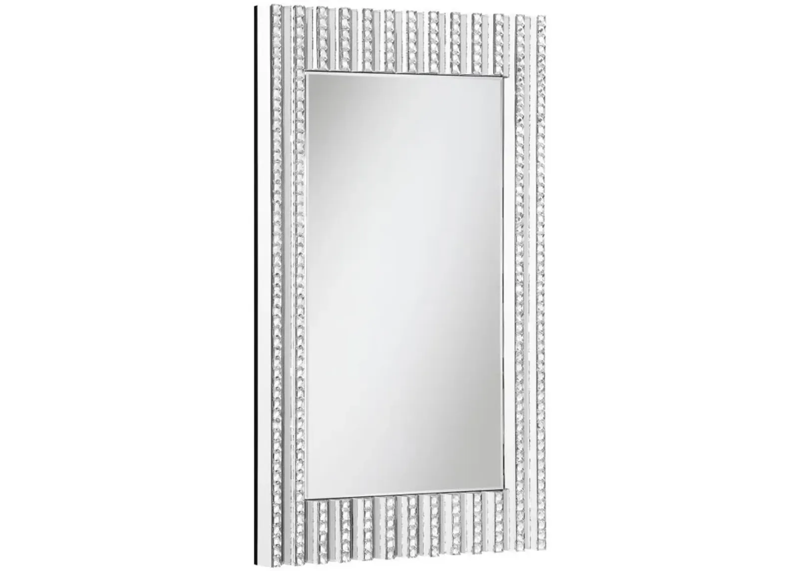 Aideen - Acrylic Crystal Wall Mirror - Silver