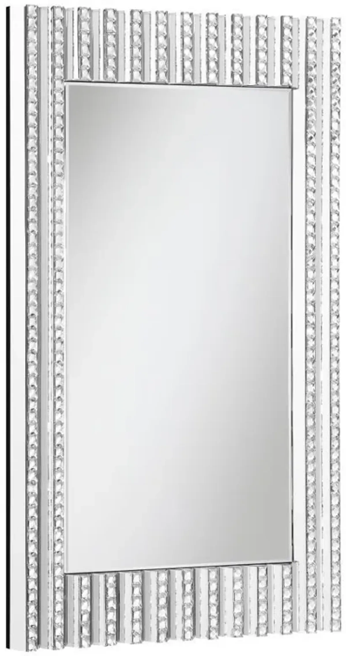 Aideen - Acrylic Crystal Wall Mirror - Silver