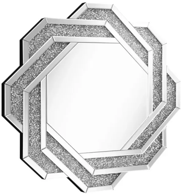 Mikayla - Braided Frame Wall Mirror - Silver