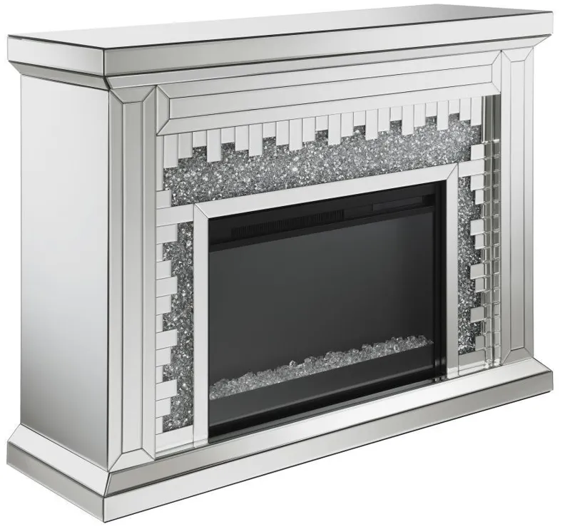 Gilmore - Rectangular Freestanding Fireplace - Mirror