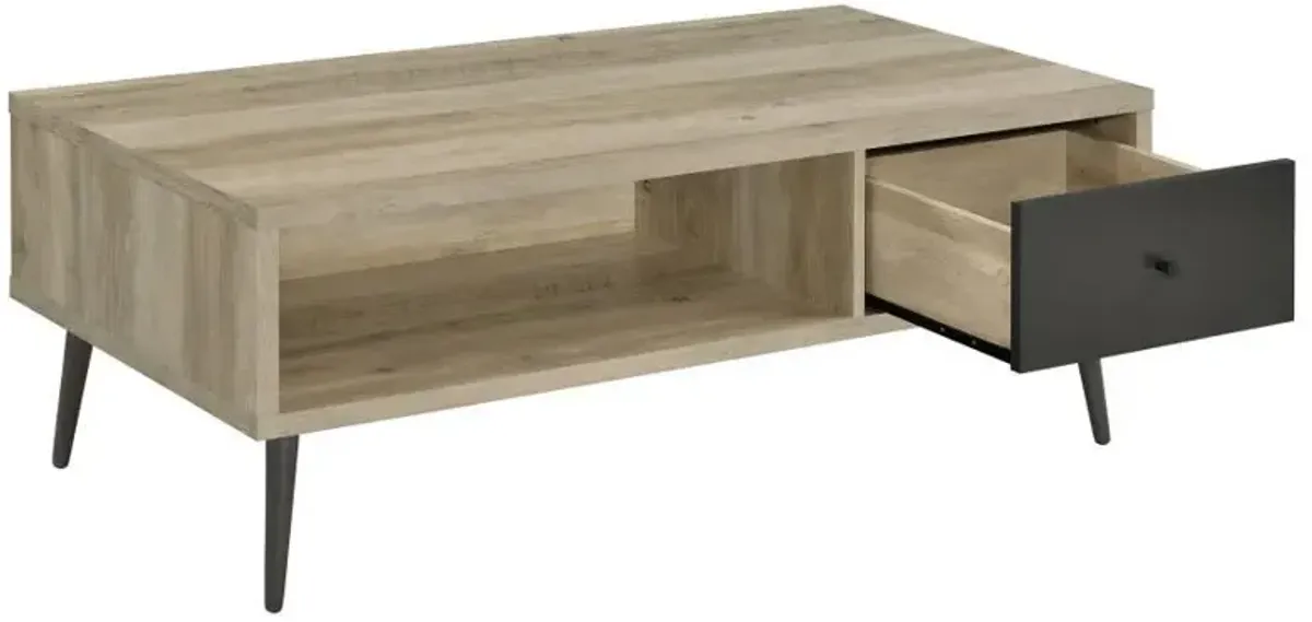 Welsh - 1-Drawer Engineered Wood Coffee Table Antique Pine - Distressed Pine