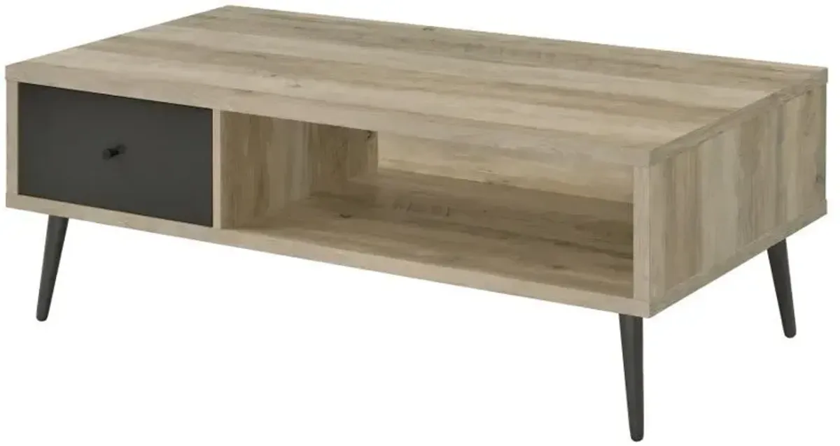 Welsh - 1-Drawer Engineered Wood Coffee Table Antique Pine - Distressed Pine