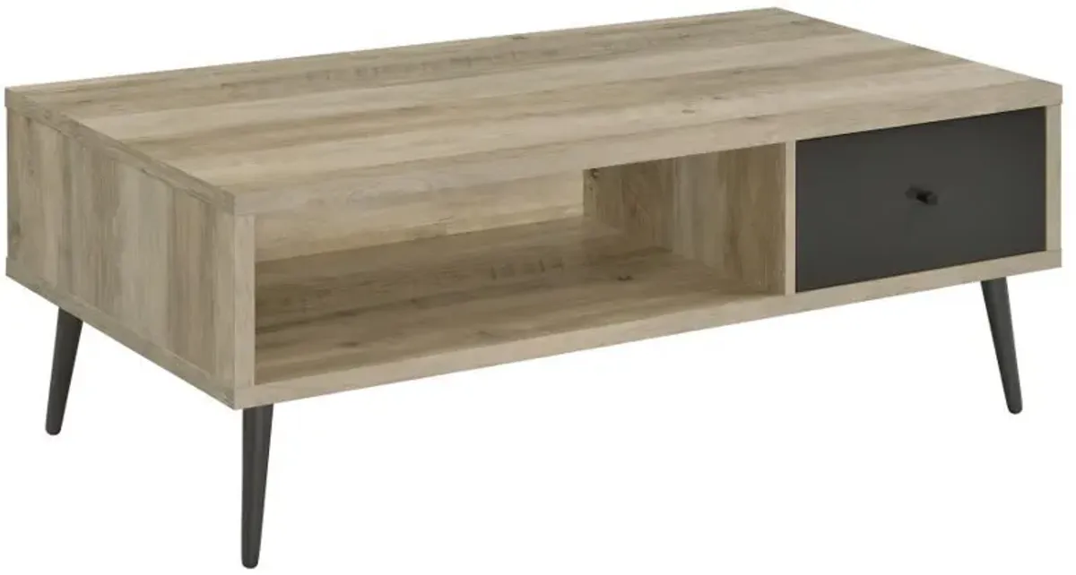 Welsh - 1-Drawer Engineered Wood Coffee Table Antique Pine - Distressed Pine