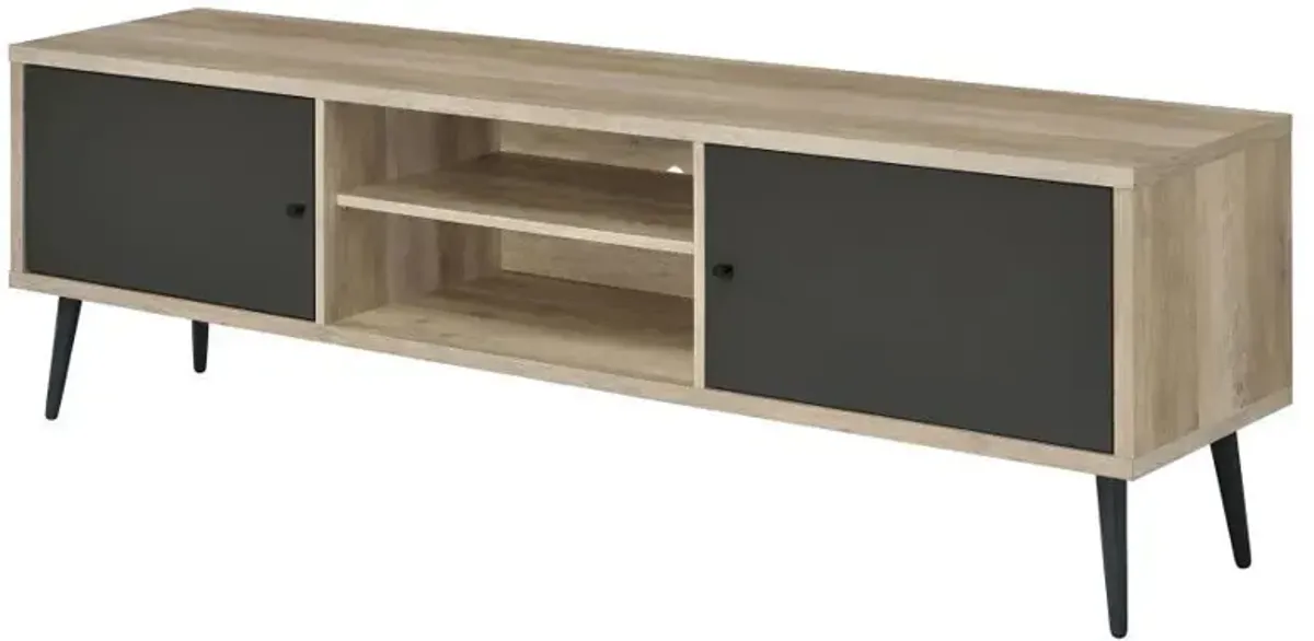 Allie - 2 Door Engineered Wood TV Stand - Distressed Pine