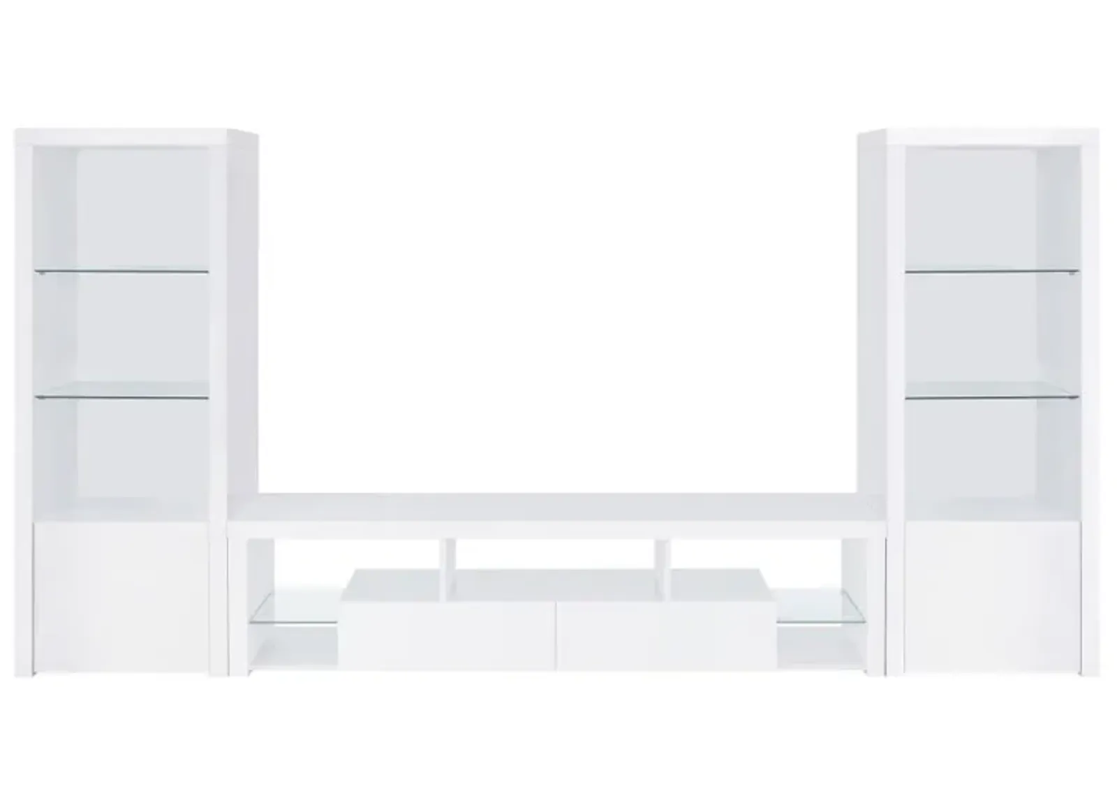 Jude - 3 Piece TV Entertainment Center - White High Gloss