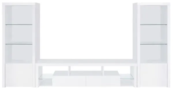Jude - 3 Piece TV Entertainment Center - White High Gloss