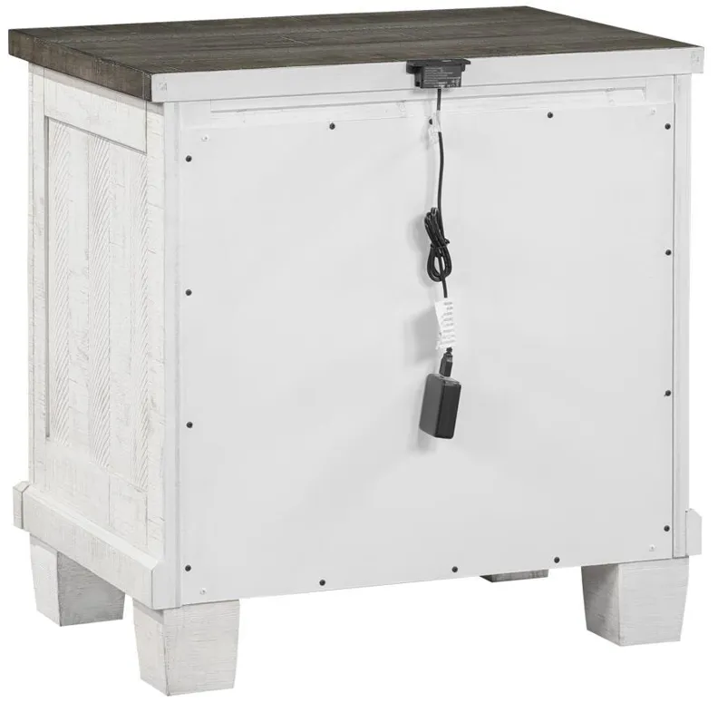 Lilith - 2-Drawer Nightstand - Distressed White