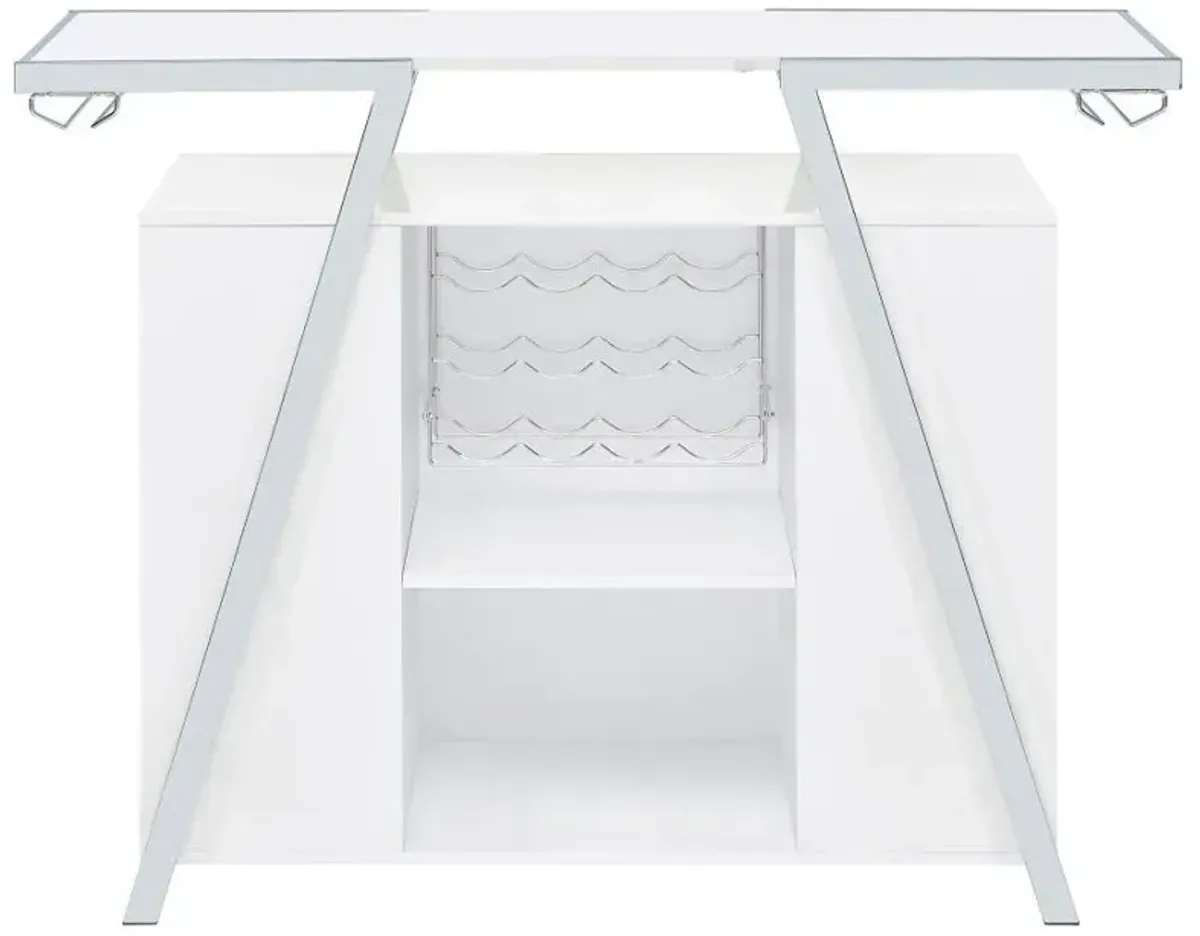 Araceli - Freestanding LED Home Bar Cabinet - White High Gloss