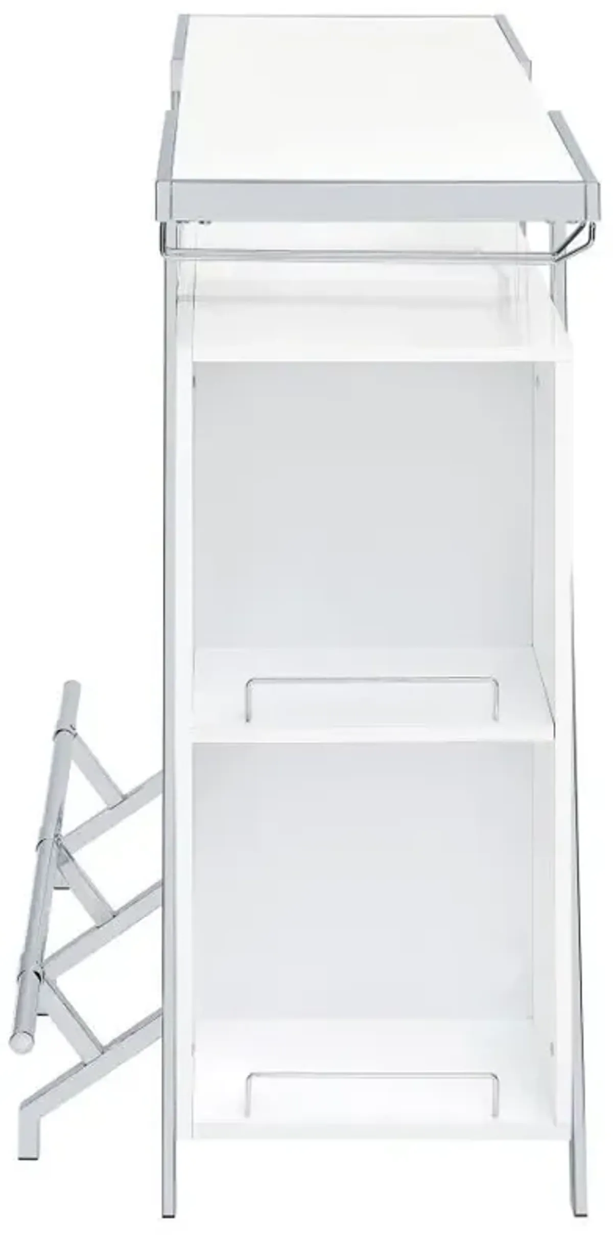 Araceli - Freestanding LED Home Bar Cabinet - White High Gloss