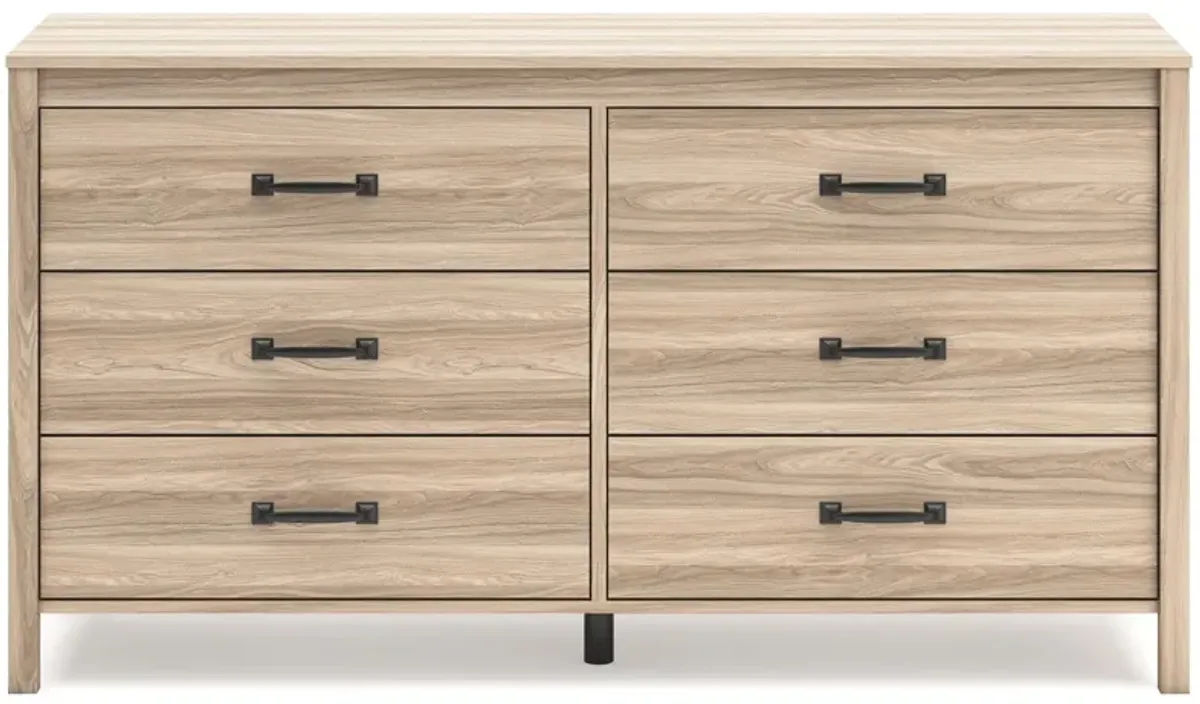 Battelle - Tan - Six Drawer Dresser