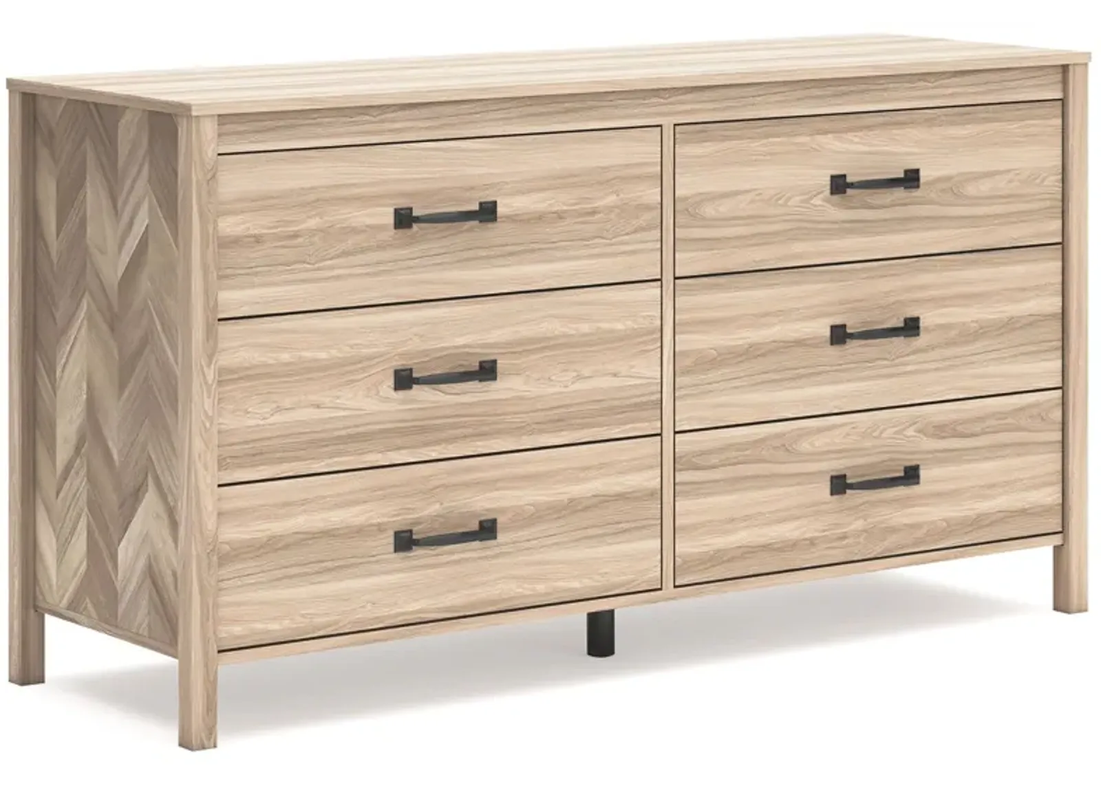 Battelle - Tan - Six Drawer Dresser