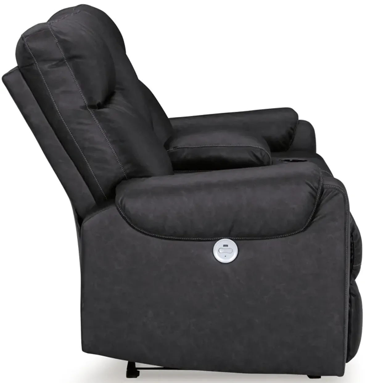 Axtellton - Carbon - Dbl Power Reclining Loveseat With Console