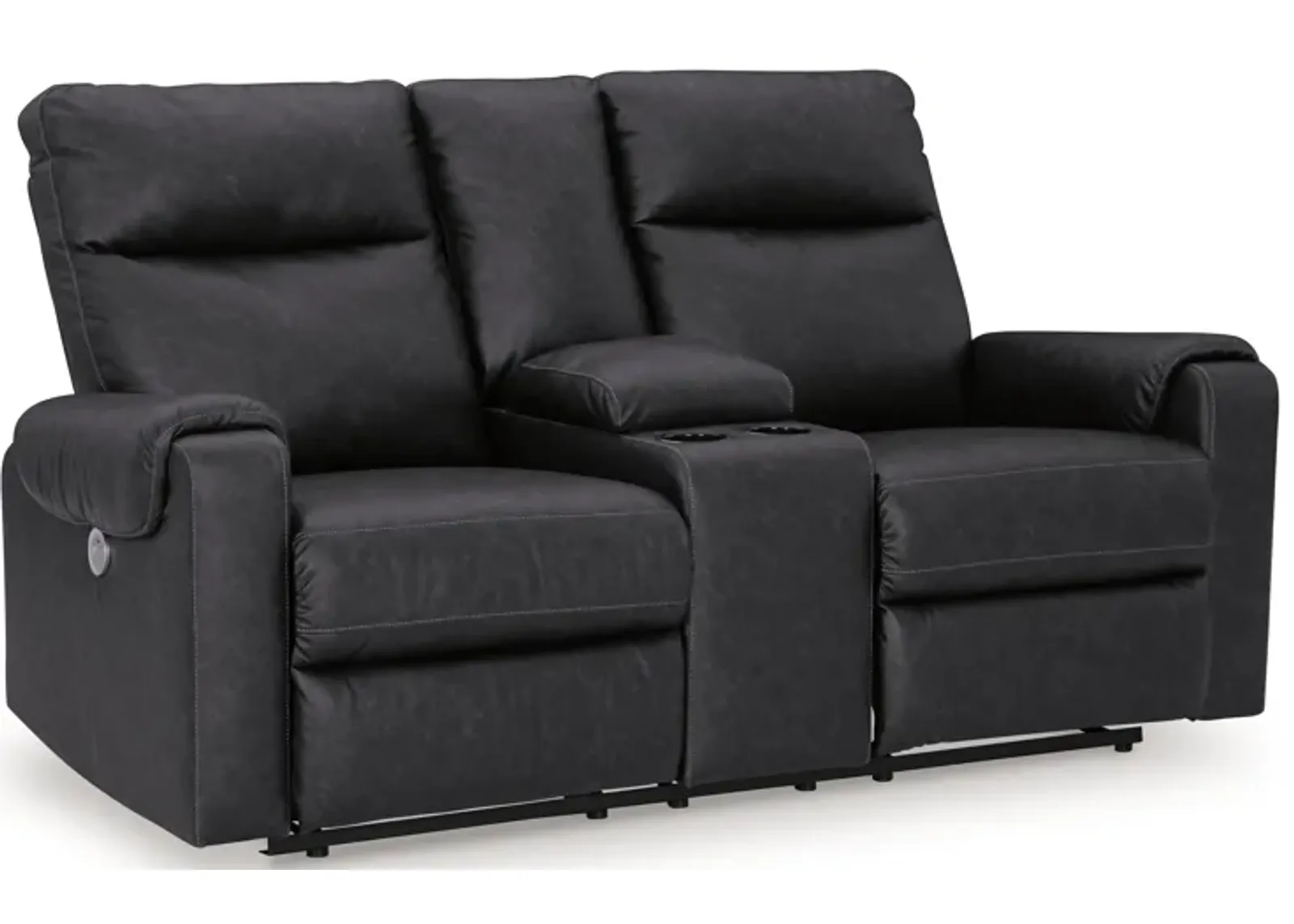 Axtellton - Carbon - Dbl Power Reclining Loveseat With Console