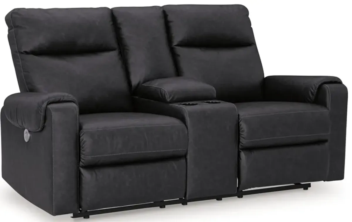 Axtellton - Carbon - Dbl Power Reclining Loveseat With Console