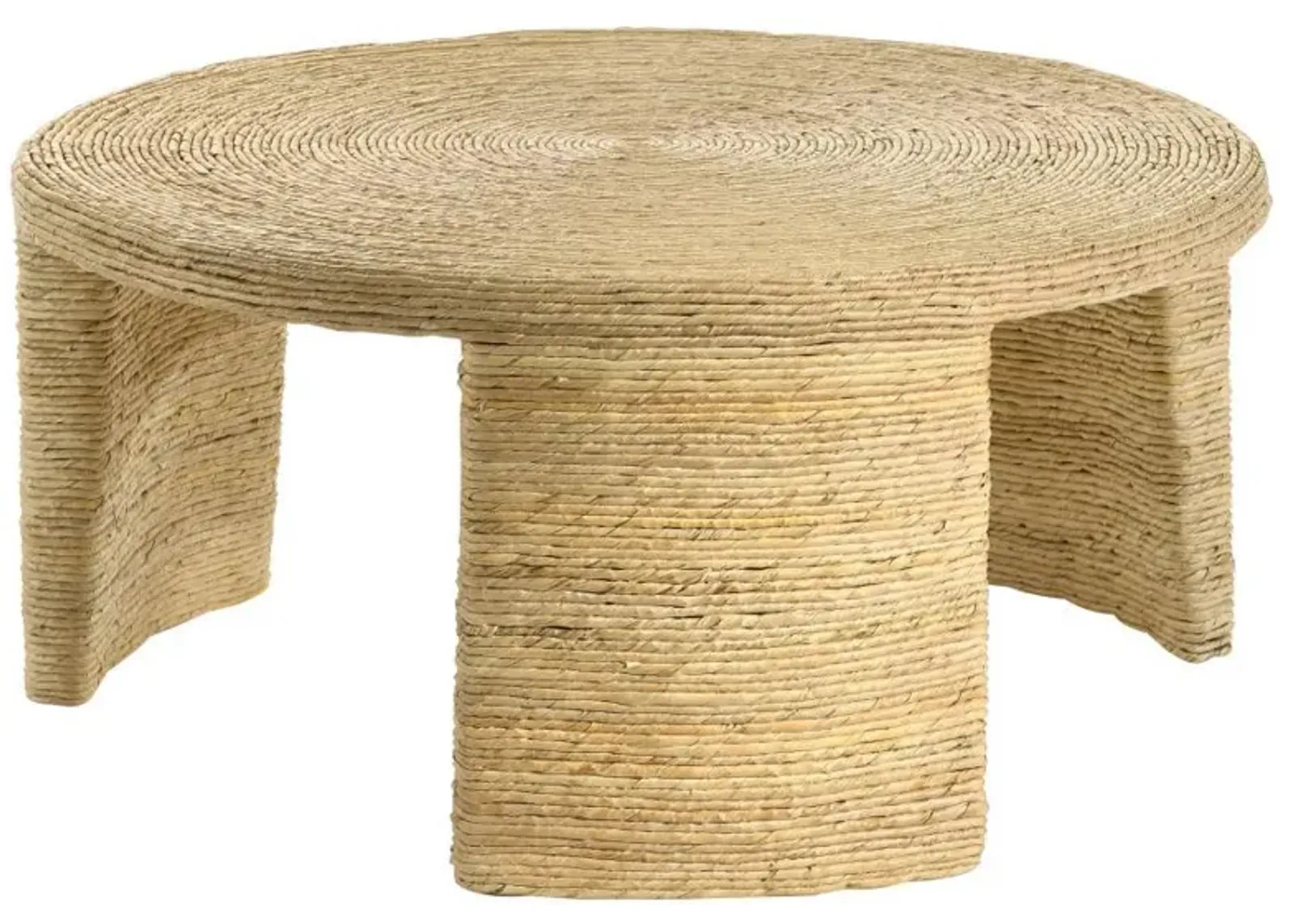 Artina - Woven Rattan Round Coffee Table - Natural