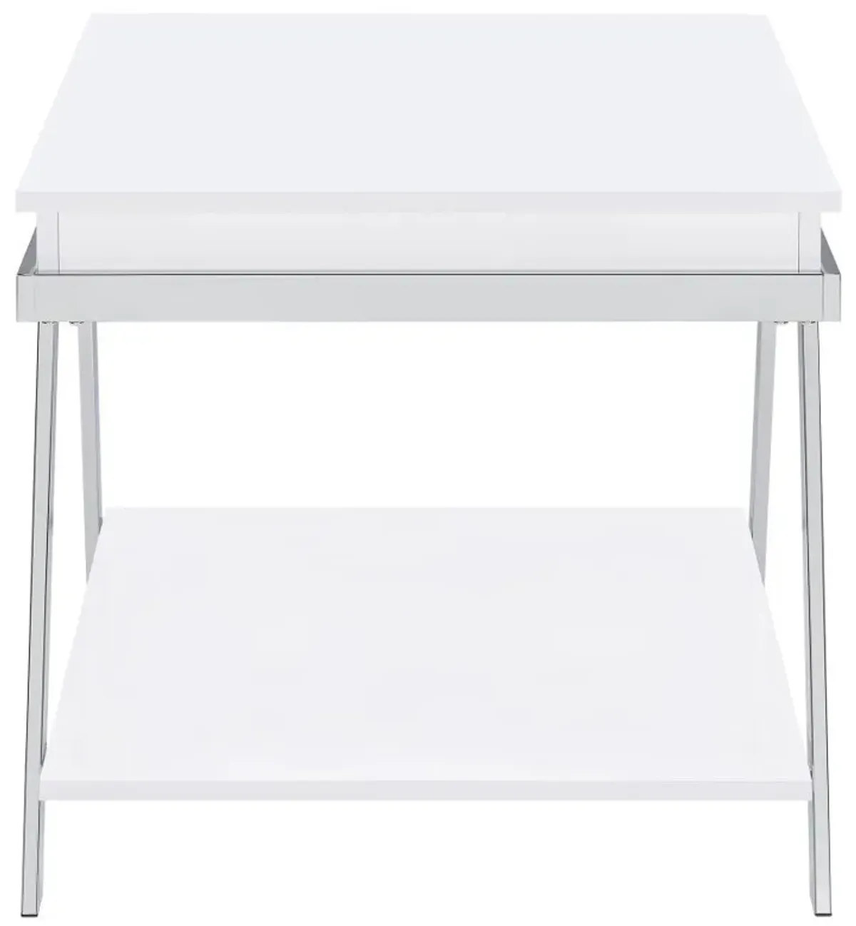 Marcia - End Table - White High Gloss