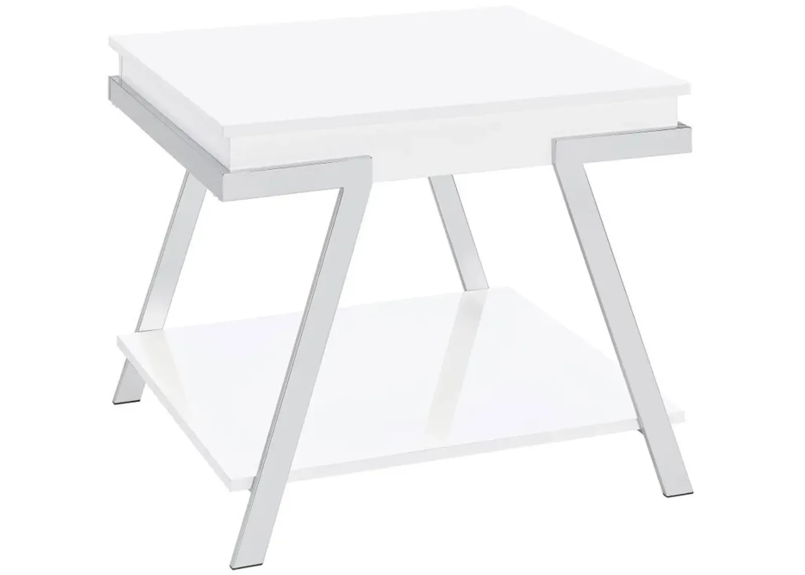 Marcia - End Table - White High Gloss