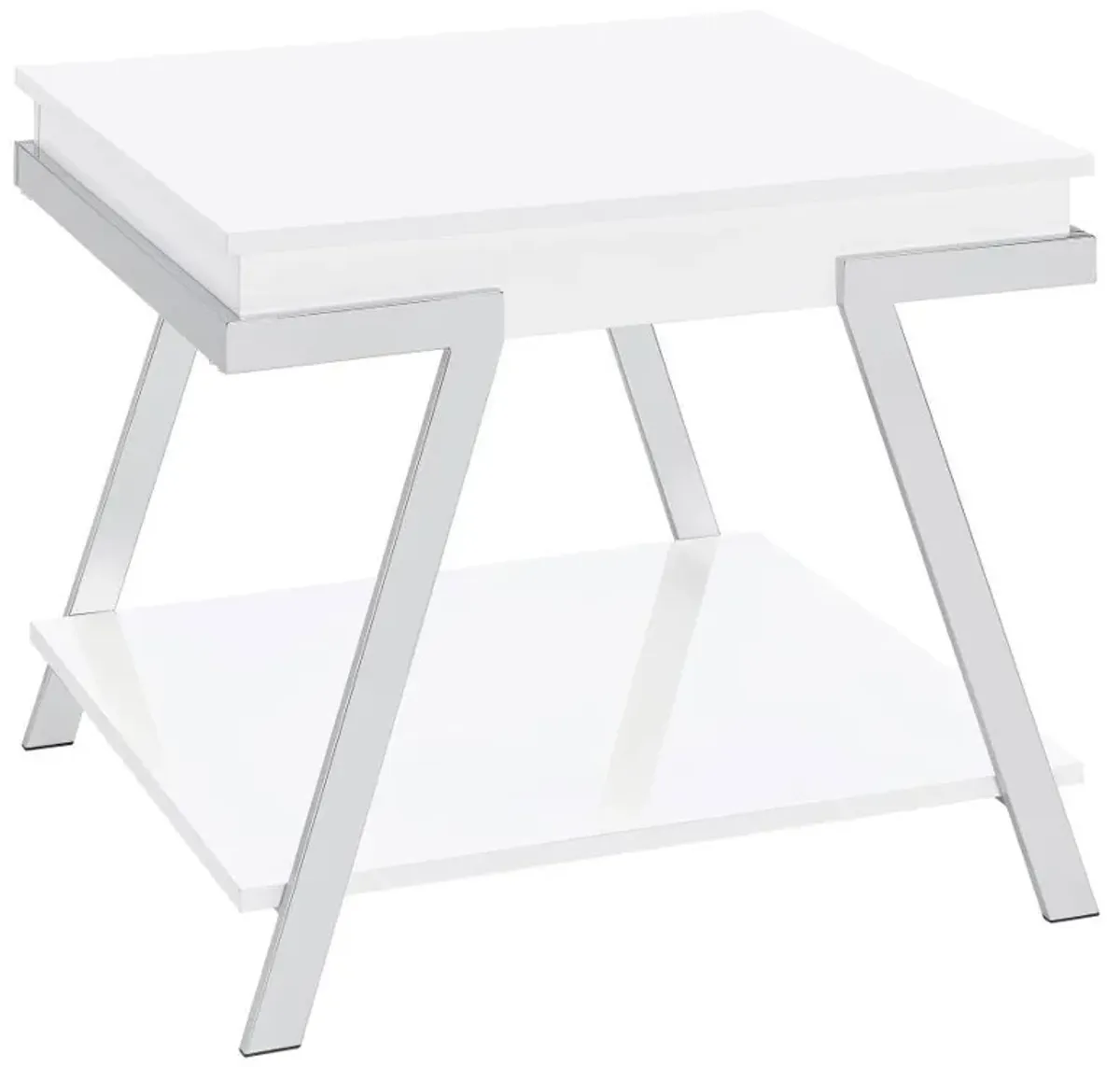 Marcia - End Table - White High Gloss