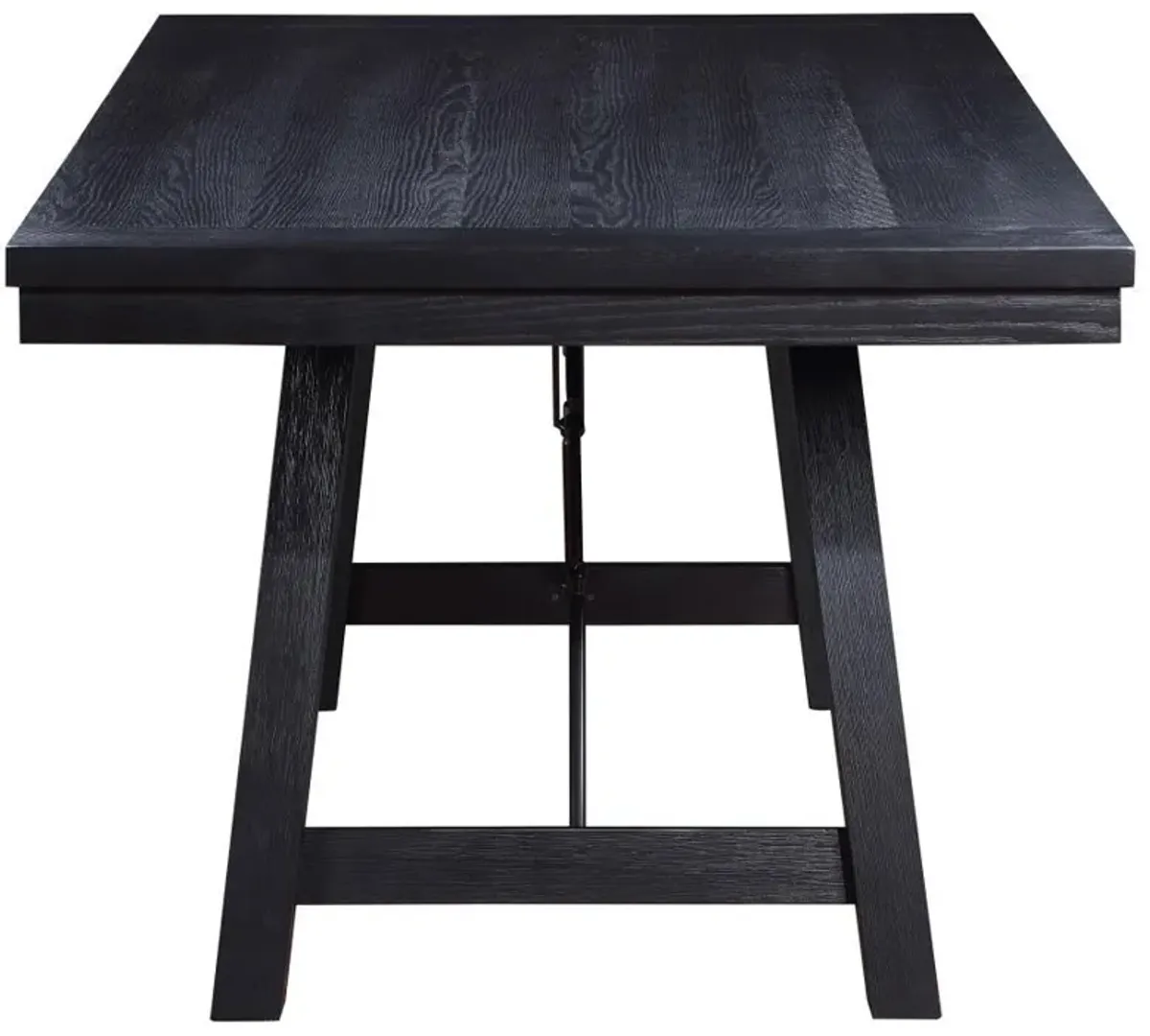 Newport - Rectangular Wood Trestle Dining Table - Black