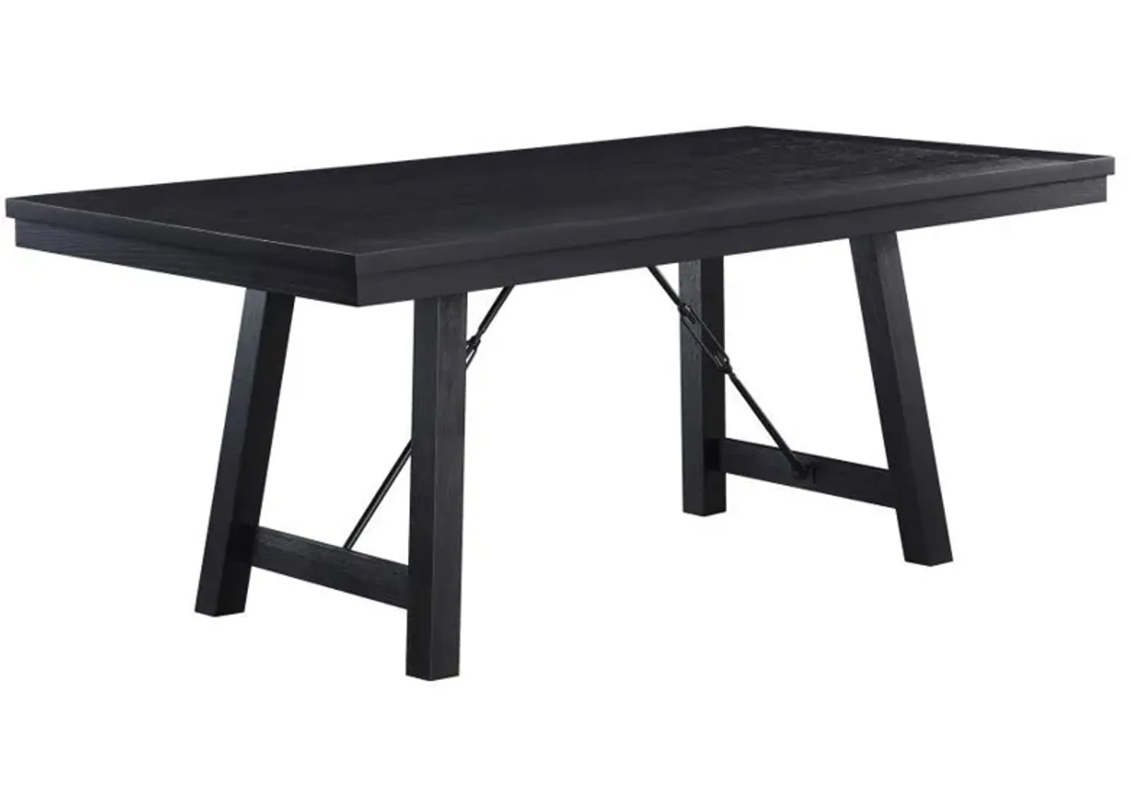 Newport - Rectangular Wood Trestle Dining Table - Black