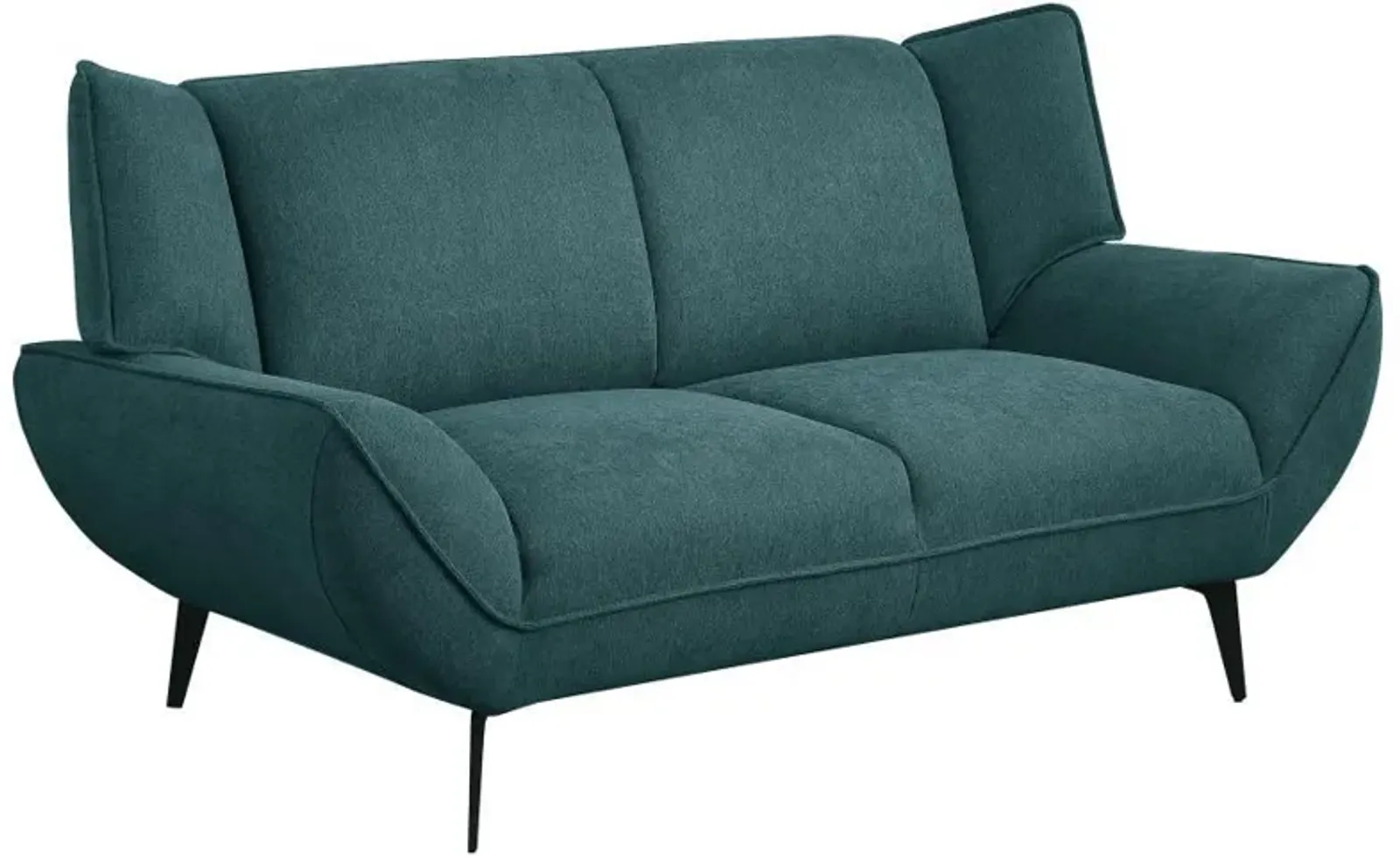 Acton - Upholstered Flared Arm Loveseat - Teal Blue