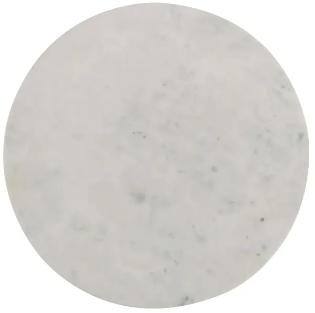 Astoria - Round Genuine Marble Side End Table - White