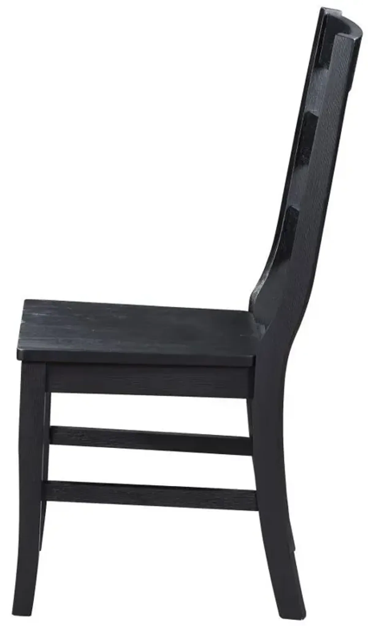 Newport - Ladder Back Wood Dining Side Chair (Set of 2) - Black