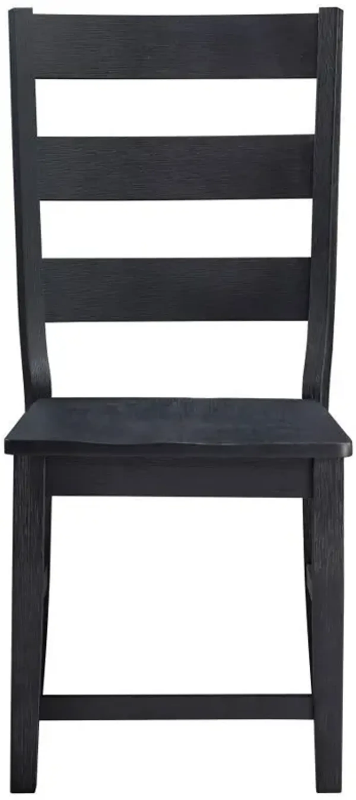 Newport - Ladder Back Wood Dining Side Chair (Set of 2) - Black