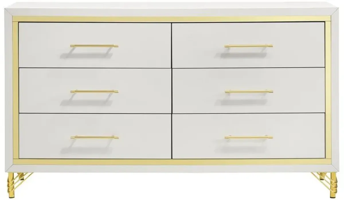 Lucia - 6-Drawer Dresser - White