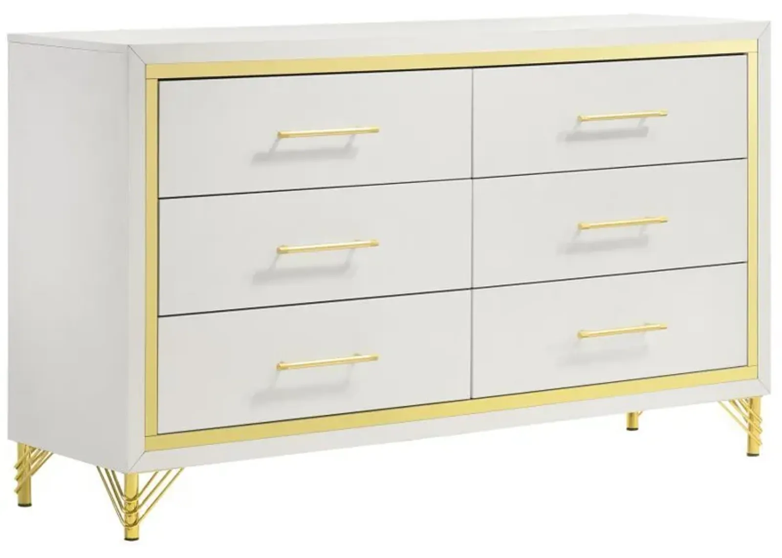 Lucia - 6-Drawer Dresser - White