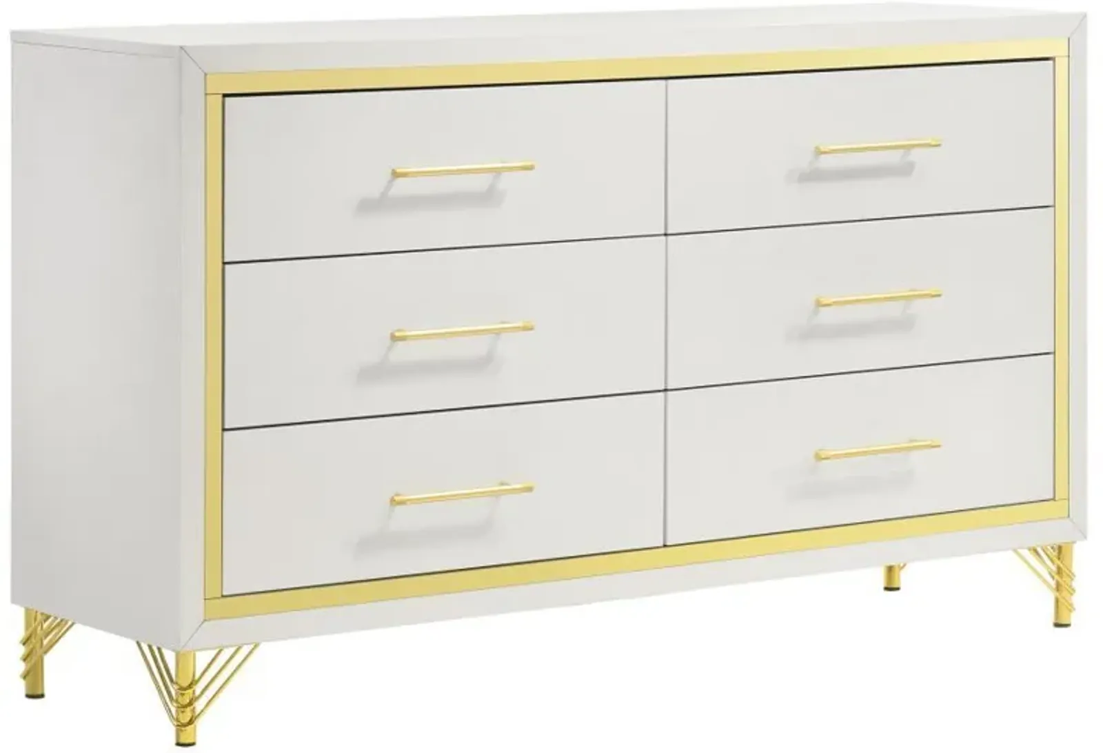 Lucia - 6-Drawer Dresser - White