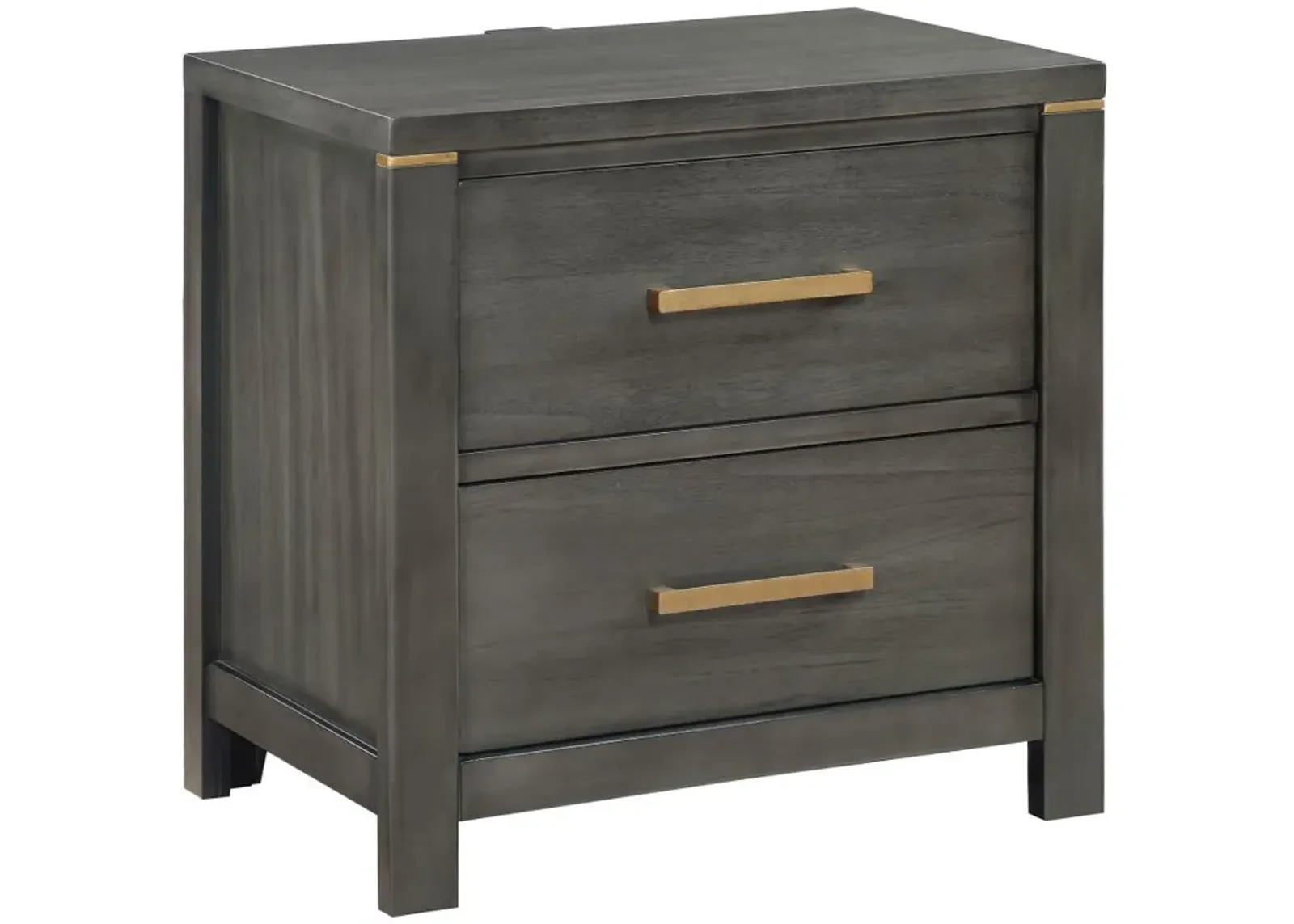 Kieran - 2-Drawer Nightstand - Gray