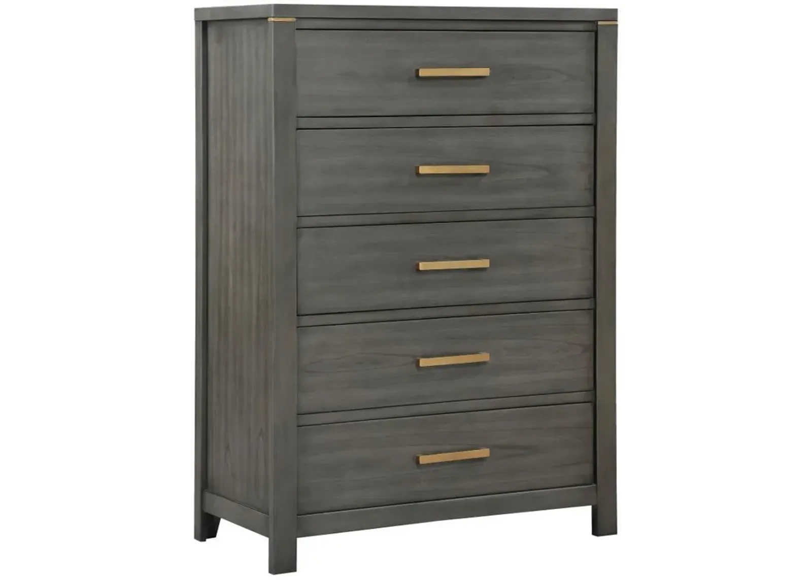 Kieran - 5-Drawer Bedroom Chest - Gray