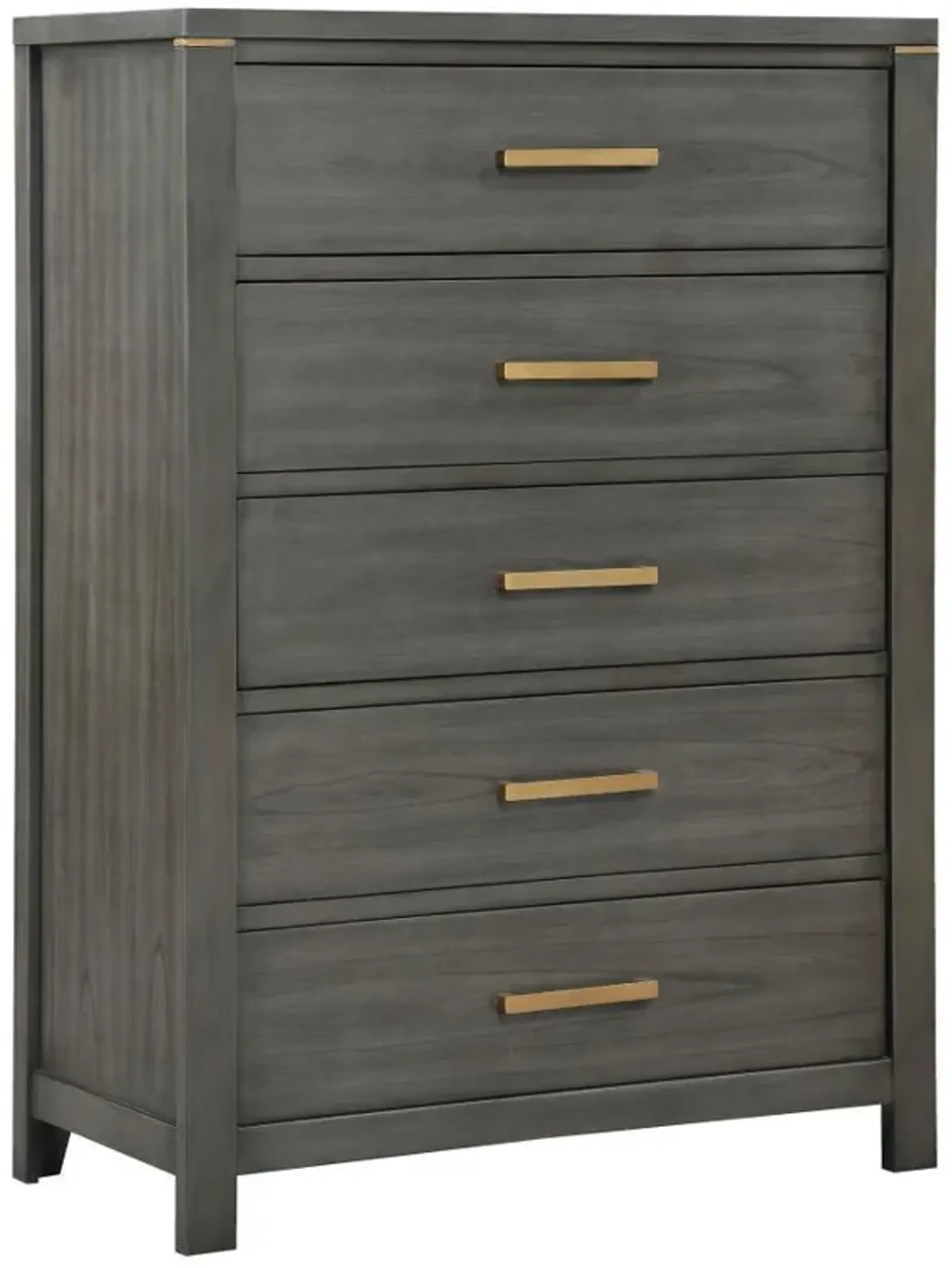 Kieran - 5-Drawer Bedroom Chest - Gray