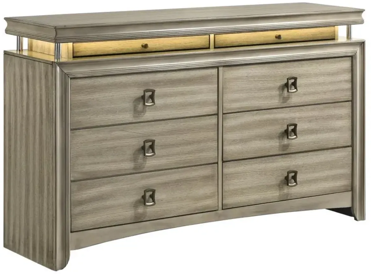 Giselle - 8-Drawer Dresser - Rustic Beige