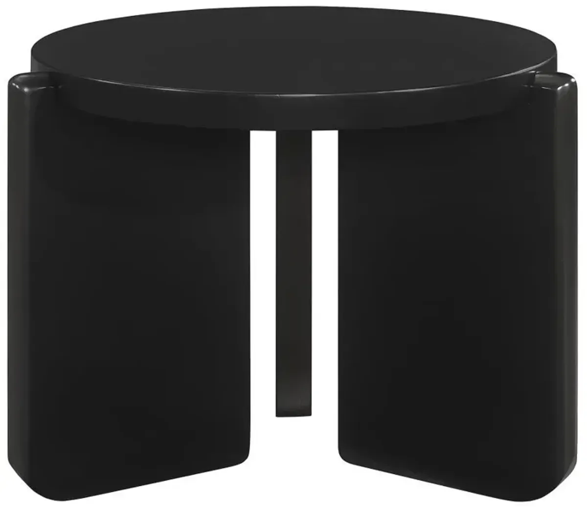 Cordova - Round Solid Wood End Table - Black