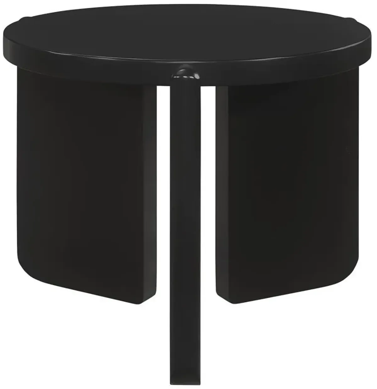 Cordova - Round Solid Wood End Table - Black