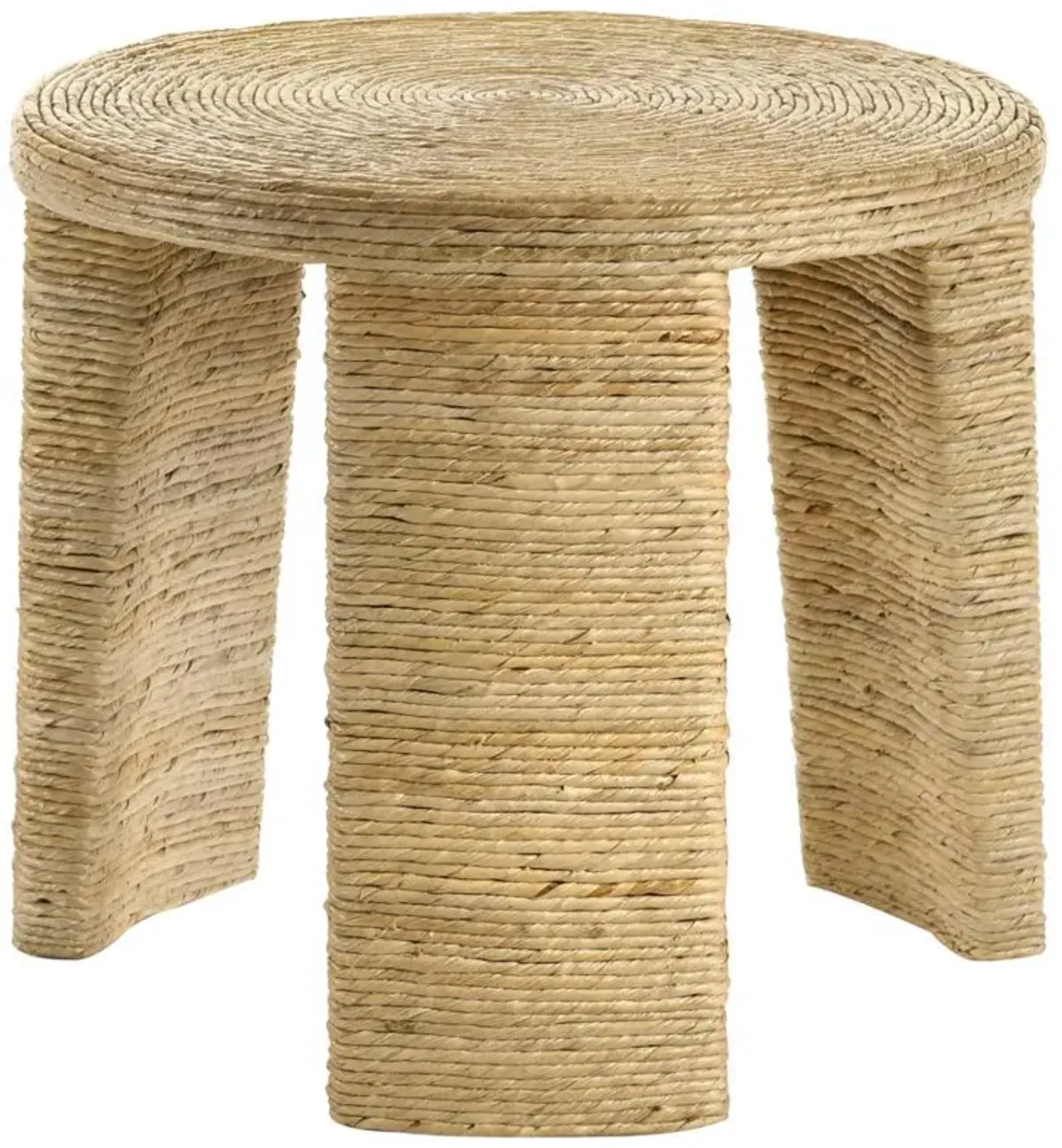 Artina - Woven Rattan Round Side End Table - Natural