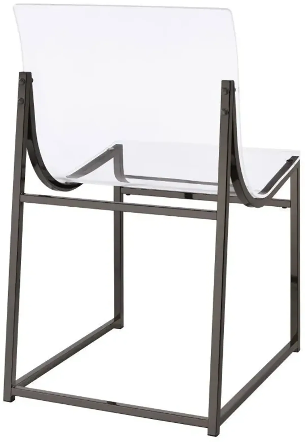 Adino - Acrylic Dining Side Chair (Set of 2) - Black Nickel